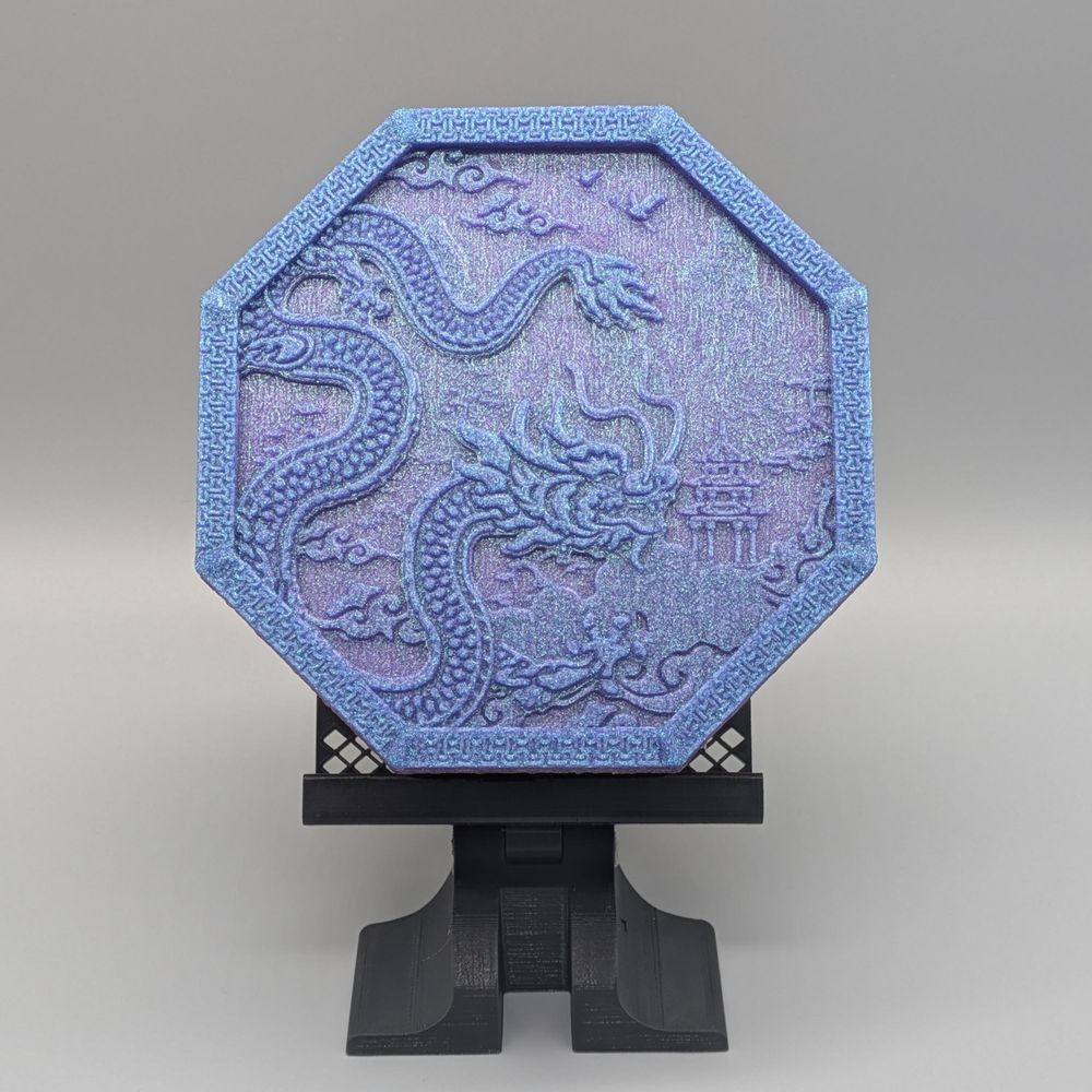 Year of the Dragon Dice Tray with Lid - 3D Print