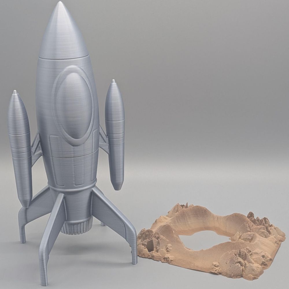 Retro Rocket Dice Tower - 3D Print
